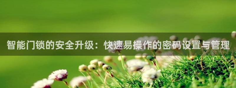 jdb电子游戏平台：智能门锁的安全升级：快速易操作的密码设置