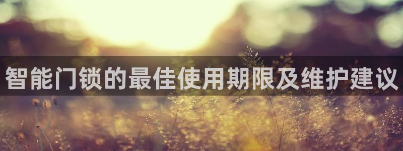 jdb电子哪个好赢钱：智能门锁的最佳使用期限及维护建议