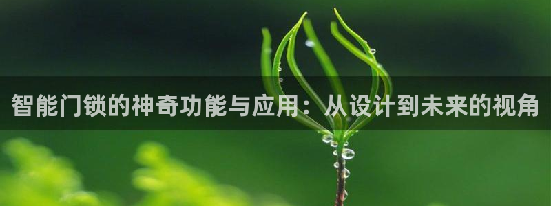 jdb电子飞鸟派对豪华版：智能门锁的神奇功能与应用：从设计到